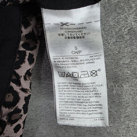 Womens Gap Fit Brown Black Leopard Print Athletic Shorts Lined 3" Inseam Size S - Picture 4 of 12